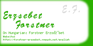 erzsebet forstner business card